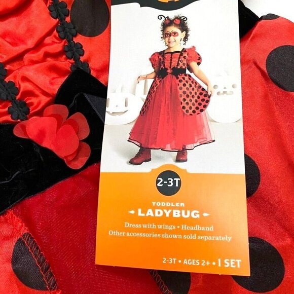 Target Toddler Ladybug Halloween Costume Dress Headpiece 2-3T - Hyde & EEK! NWT - Picture 2 of 4
